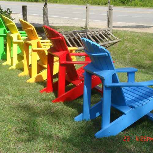 Chairs Shown in Painted Cedar