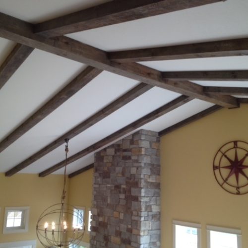 Beams in Weathered White Pine