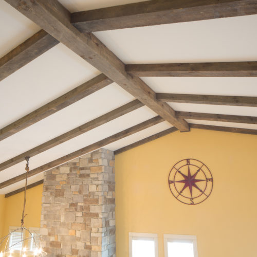 Beams in Antique Reclaimed Weathered White Pine