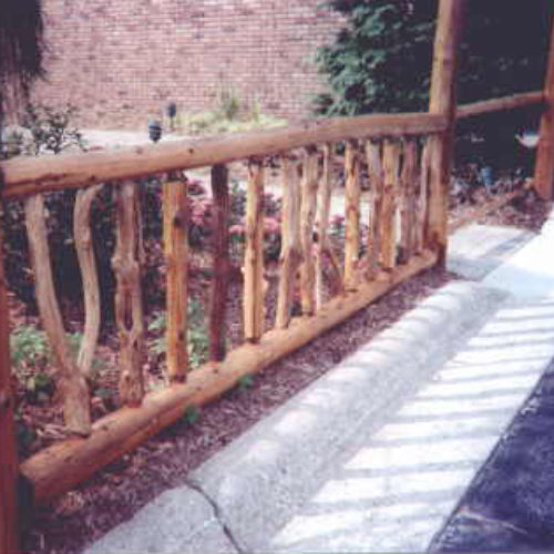 Exterior Garden Railings in Red Cedar