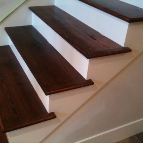 Stair Treads in Antique Reclaimed Distressed Pine 