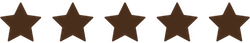 Five dark brown stars