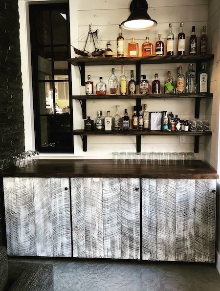 built in cabinet and shelves