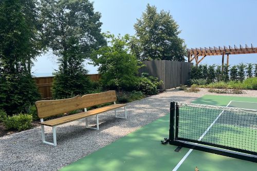 Outdoor locust bench