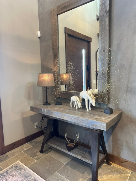 Entry table and mirror