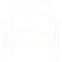 Chair and pillows outline icon