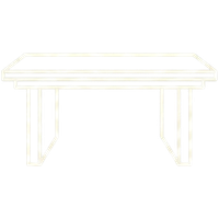 Rectangle dining table outline icon